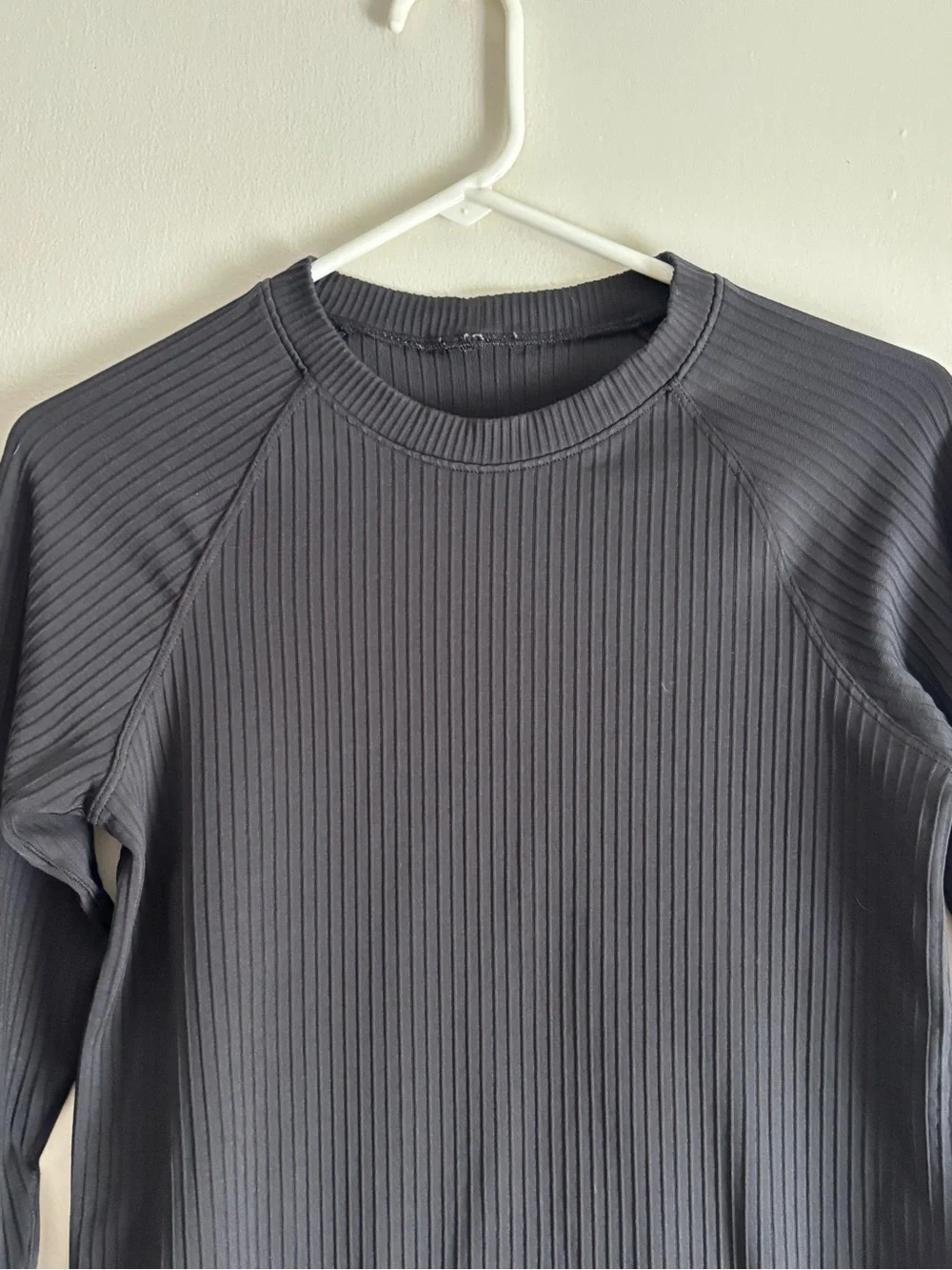 lululemon athletica Black Ribbed Crew Sweatshirt